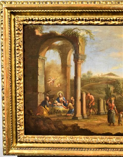Paysage arcadien avec Nativitè